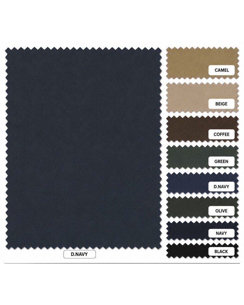 Camaro Peach Bonded fabric — available in Camel, Beige, Coffee, Green, D.Navy, Olive, Navy, Black