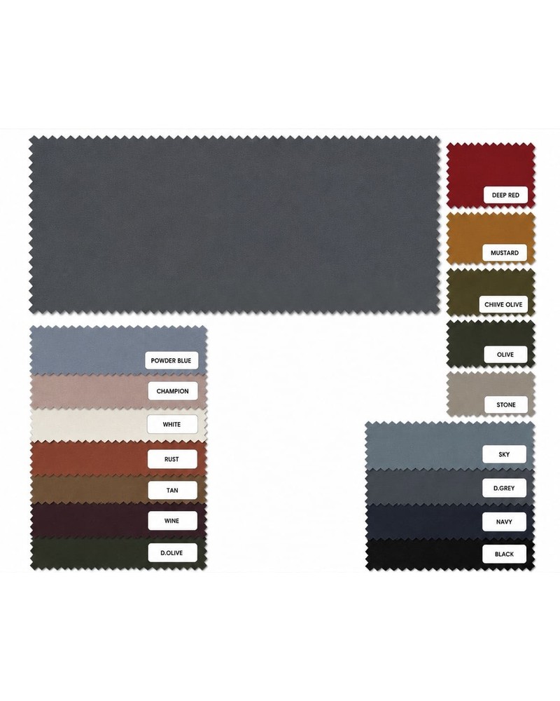 Heavy Memory fabric — available in Deep Red, Mustard, Sky, Powder Blue, Champion, White, Rust, Tan, Wine and more colours