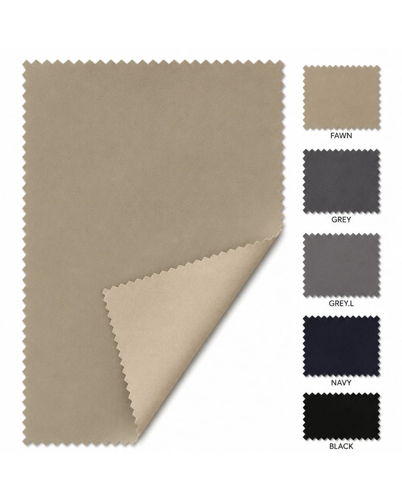 Nylon Bonded D#4 fabric — available in Fawn, Grey, L.Grey, Navy, Black