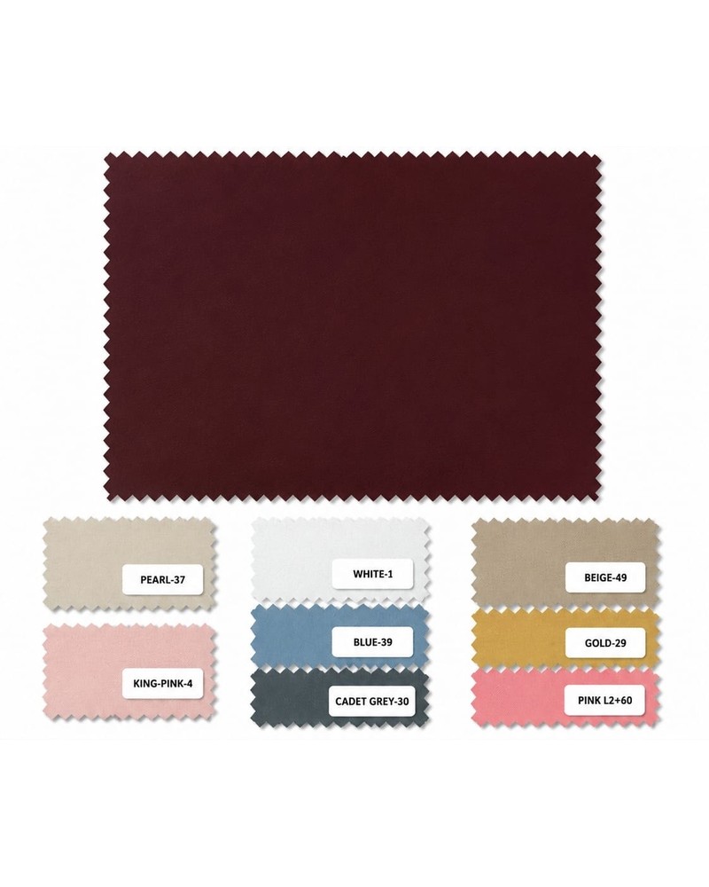 Twill Memory 1407 fabric — available in Pearl, King Pink, White, Blue, Cadet Grey, Beige, Gold, Pink